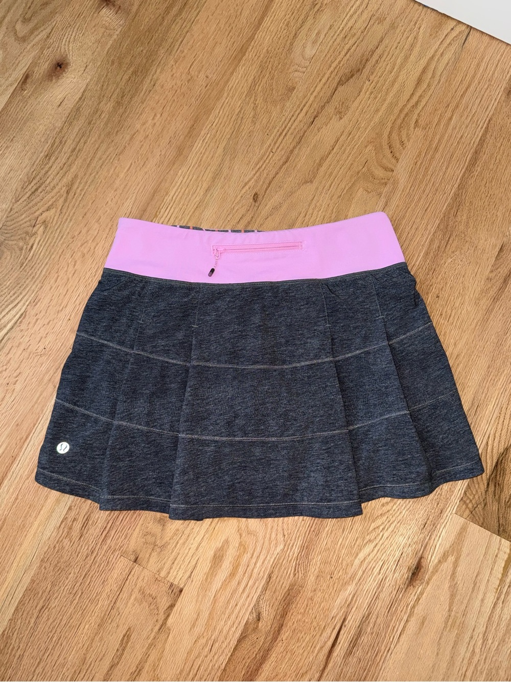 Lululemon Pace Rival Skirt II *4-way Stretch Heathered Grey Pink 4